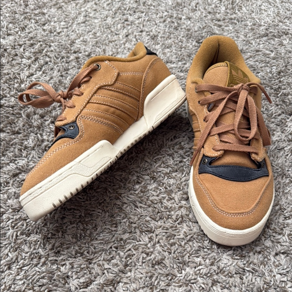 Women's Adidas Rivalry Low Shoes - US 9 / Mesa / Core Black / Cream White×